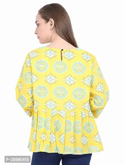 Anona Women's Printed Pure Cotton Top 3/4 Sleeve-thumb5