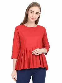 Anona Women's Printed Pure Cotton Top 3/4 Sleeve-thumb1