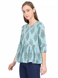 Anona Women's Printed Pure Cotton Top 3/4 Sleeve-thumb2