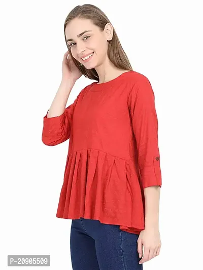 Anona Women's Printed Pure Cotton Top 3/4 Sleeve-thumb3