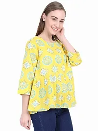 Anona Women's Printed Pure Cotton Top 3/4 Sleeve-thumb3