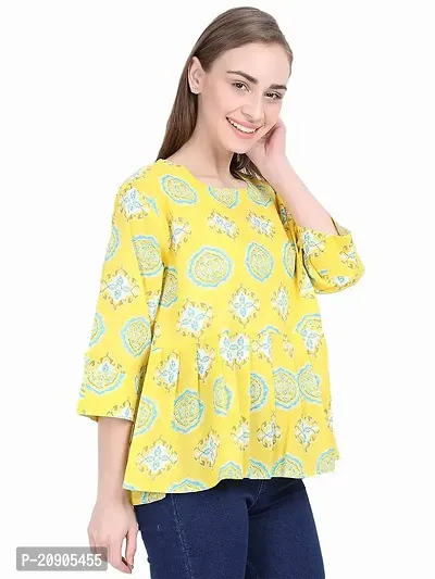 Anona Women's Printed Pure Cotton Top 3/4 Sleeve-thumb4