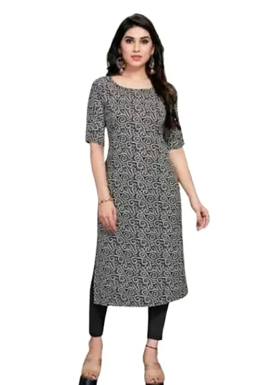 Stylish Cotton A-Line Printed Kurta