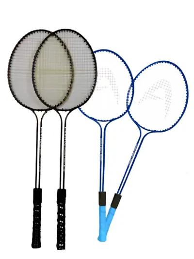Double Shaft Badminton Racket Set of 4 Piece Badminton Racquet