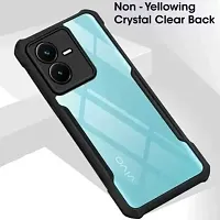 filbayhub Back Cover for Vivo Y22 blackTransparent Black Transparent Camera Bump Protector-thumb2