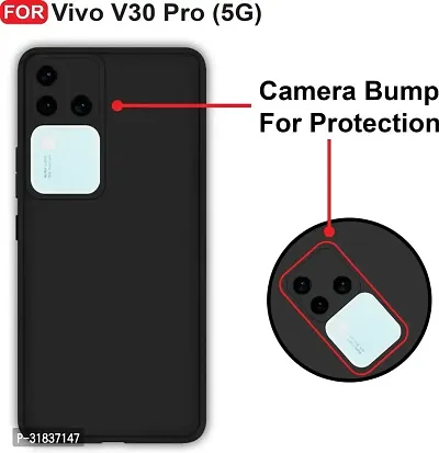 filbay Back Cover for Vivo V30 Pro 5G Black Camera Bump Protector-thumb3