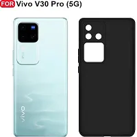 filbay Back Cover for Vivo V30 Pro 5G Black Camera Bump Protector-thumb1