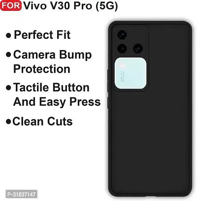 filbay Back Cover for Vivo V30 Pro 5G Black Camera Bump Protector-thumb5