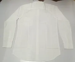 Stylish White Cotton Long Sleeves Shirt For Men-thumb1