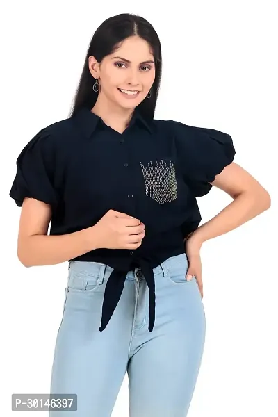 Trendy and Stylish Shirt for Women and Girls in Navy Blue Color