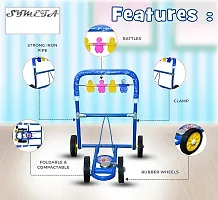 Symeta Toy for Baby Girls and Baby Boy blue Color Baby Activity Walker with Handling Parent Rod for 6 Months Baby to 18 Months Baby First Step Learner Musical Stroller or Gadula-thumb3