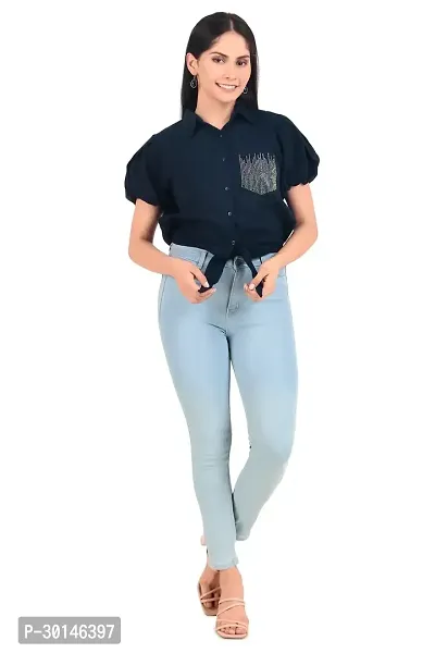 Trendy and Stylish Shirt for Women and Girls in Navy Blue Color-thumb3