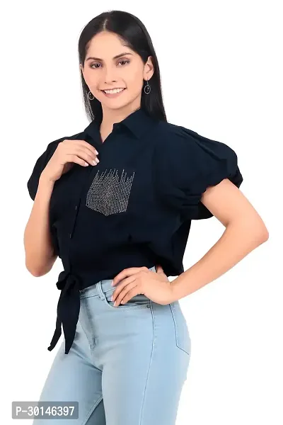 Trendy and Stylish Shirt for Women and Girls in Navy Blue Color-thumb5