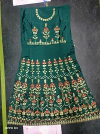 Stylish Taffeta Silk Heavy Embroidered Gown With Dupatta-thumb1