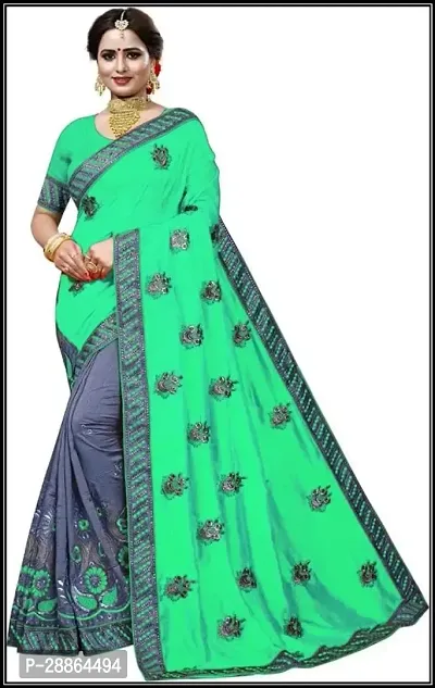 VISENA FAB  Embroidered Bollywood Art Silk Saree-thumb0