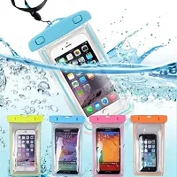 KOPILA Waterproof Cover case Mobile Pouch for 7 inch All Smart Phone(Black+Blue+Green+White) Set of-4-thumb1