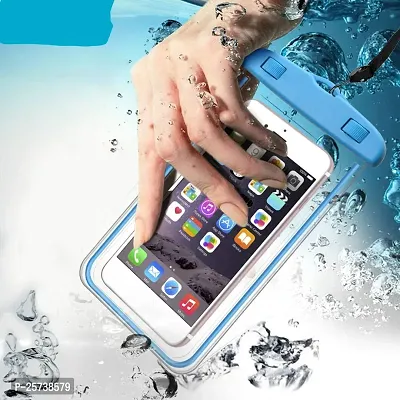 KOPILA Universal Waterproof Smartphone Protective Pouch Suitable for Pool,  Heavy Rain Suitable for All 7 Inches Smartphones (Set of-4,SkyBlue)-thumb3