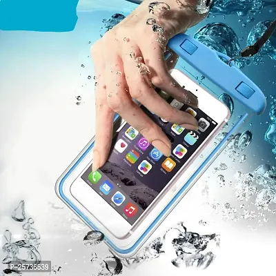 KOPILA Universal Waterproof Smartphone Protective Pouch Suitable for Pool,  Heavy Rain Suitable for All 7 Inches Smartphones (Set of-4,Blue)-thumb4