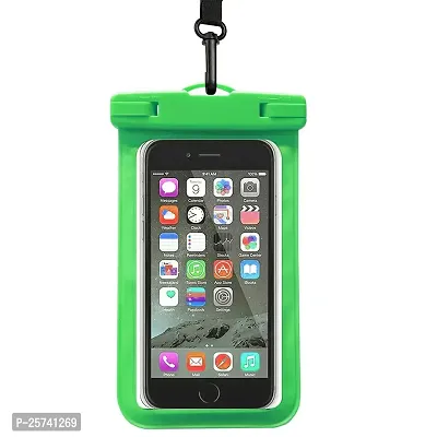 KOPILA Universal Waterproof Smartphone Protective Pouch for Pool, Beach for All Smartphones 7 Inches (Set of-1,Green)-thumb0