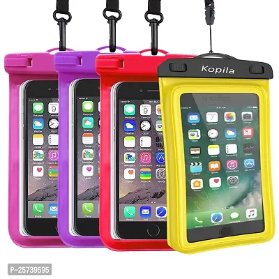 KOPILA Waterproof Cover case Mobile Pouch for 7 inch All Smart Phone(Pink+Purple+Red+Yellow) Set of-4