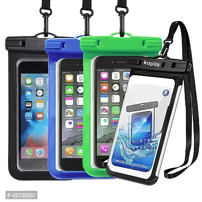 KOPILA Waterproof Cover case Mobile Pouch for 7 inch All Smart Phone(Black+Blue+Green+White) Set of-4