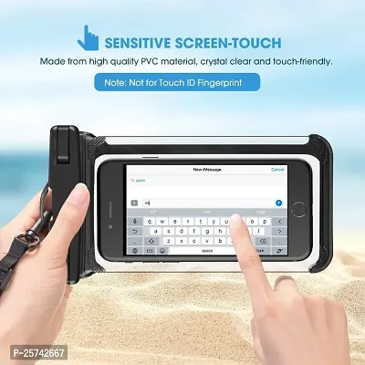 KOPILA Universal Waterproof Smartphone Protective Pouch Suitable for Pool,  Heavy Rain Suitable for All 7 Inches Smartphones (Set of-3,SkyBlue)-thumb4