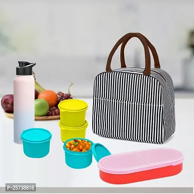 Insulated Lunch Box Bag Leakproof Lunch Bag for Kids Men Women, Durable Thermal Lunch Pail for School Work Office (3L, Blackwhite)-thumb0