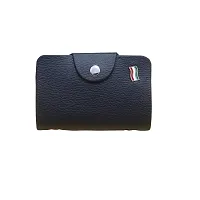 KOPILA PU Leather 10 Slot Vertical Credit Debit Card Holder Money Wallet Zipper Coin Purse for Men Women (Black)-thumb1