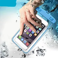 KOPILA Universal Waterproof Smartphone Protective Pouch Suitable for Pool,  Heavy Rain Suitable for All 7 Inches Smartphones (Set of-3,Blue)-thumb3