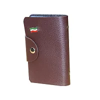 KOPILA PU Leather 10 Slot Vertical Credit Debit Card Holder Money Wallet Zipper Coin Purse for Men Women (BlackBrown)-thumb2