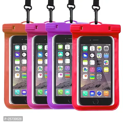 KOPILA Waterproof Cover case Mobile Pouch for 7 inch All Smart Phone(Orange+Pink+Purple+Red) Set of-4