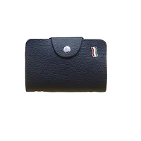 KOPILA PU Leather 10 Slot Vertical Credit Debit Card Holder Money Wallet Zipper Coin Purse for Men Women (BlackBrown)-thumb1
