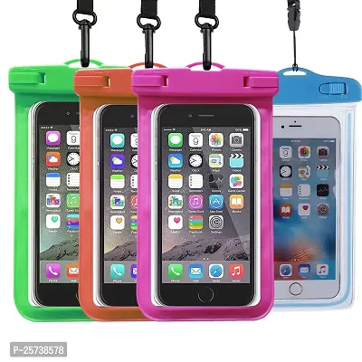 KOPILA Waterproof Cover case Mobile Pouch for 7 inch All Smart Phone(Green+Orange+Pink+SkyBlue) Set of-4