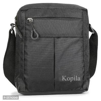 KOPILA Stylish Fancy Matte Sling Cross Body Travel Office Business Messenger One Side Shoulder Bag for Men  Women (Black)