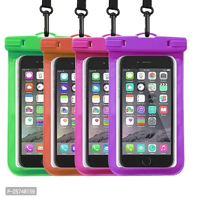 KOPILA Waterproof Cover case Mobile Pouch for 7 inch All Smart Phone(Green+Orange+Pink+Purple) Set of-4