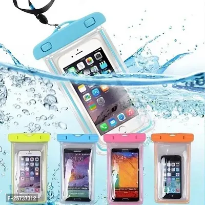KOPILA Universal Waterproof Smartphone Protective Pouch Suitable for Pool,  Heavy Rain Suitable for All 7 Inches Smartphones (Set of-3,Pink)-thumb5