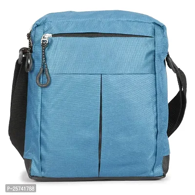 KOPILA Blue Cross Body Sling bag for Travel Office Business Messenger one Side Bag With Green Pasbook Combo