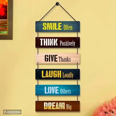 Smile Often Motivational Wooden Wall Hanging