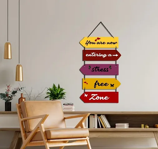 Stress Free Zone Wood Signs Wall Hanging