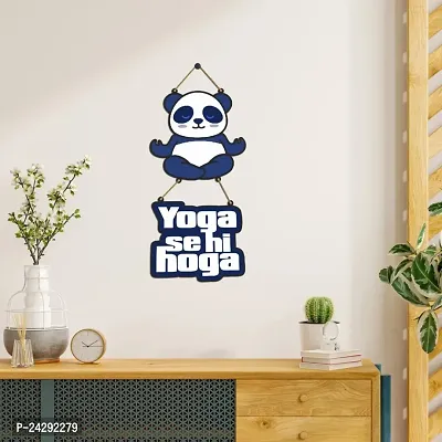 Yoga Se Hi Hoga Quotes Printed Wooden Wall Hanging