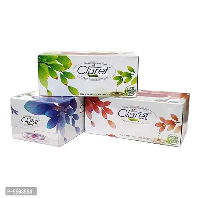 Trendy Claret Ultra Soft White 2 Ply Face Tissue, Facial Tissues, Paper Napkin-thumb0