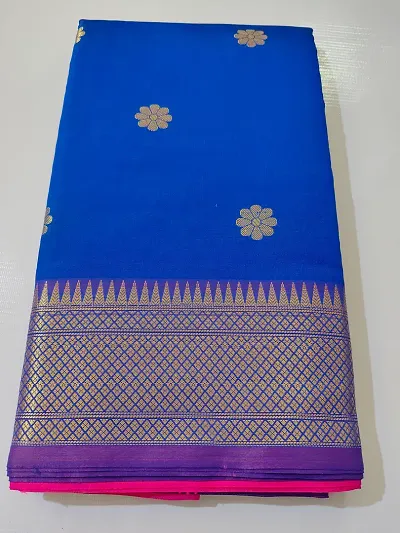 Glamorous Cotton Silk Saree with Blouse piece 