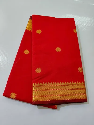 Glamorous Cotton Silk Saree with Blouse piece 