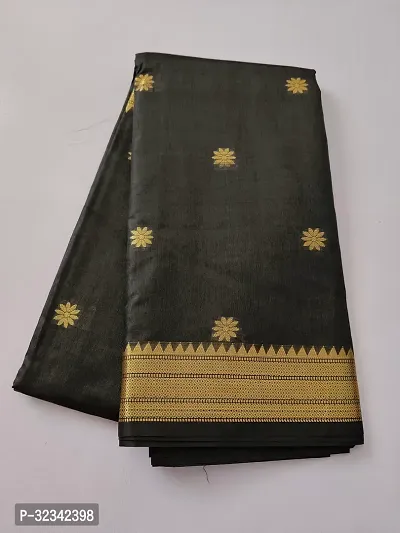 Trendy Cotton Silk Saree with Unstitched Blouse-thumb0