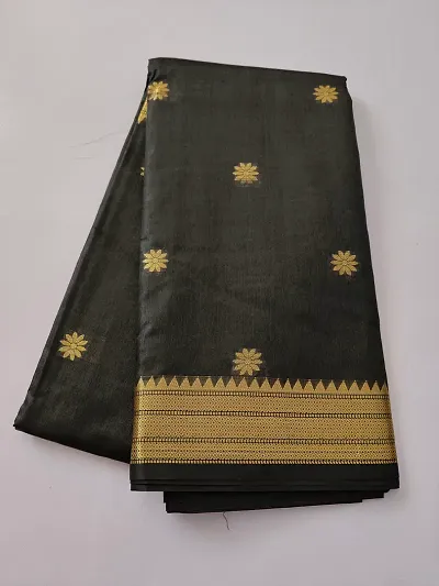 Glamorous Cotton Silk Saree with Blouse piece 