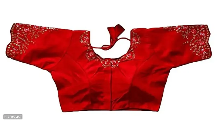 Reliable Red Silk Stitched Blouses For Women