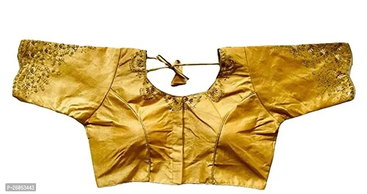 Reliable Golden Silk Stitched Blouses For Women-thumb0
