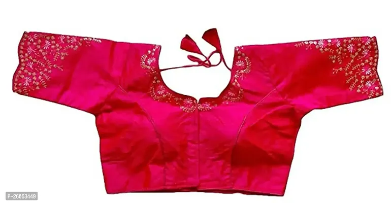 Reliable Pink Silk Stitched Blouses For Women-thumb0