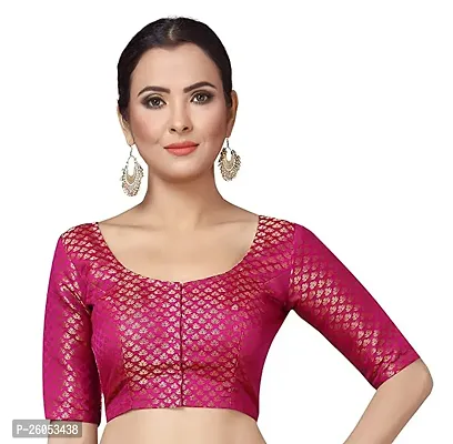 Reliable Pink Silk Stitched Blouses For Women-thumb0