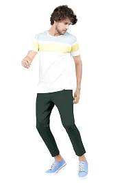 NANDINI FAB Solid Polyster Men's Casual Pant, Tapered Fit, Mid Rise, Ankle Length Multi-Pocket Stretchable s for Men, Trousers (Mint Green, 30)-thumb3